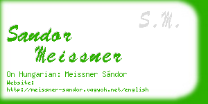 sandor meissner business card
